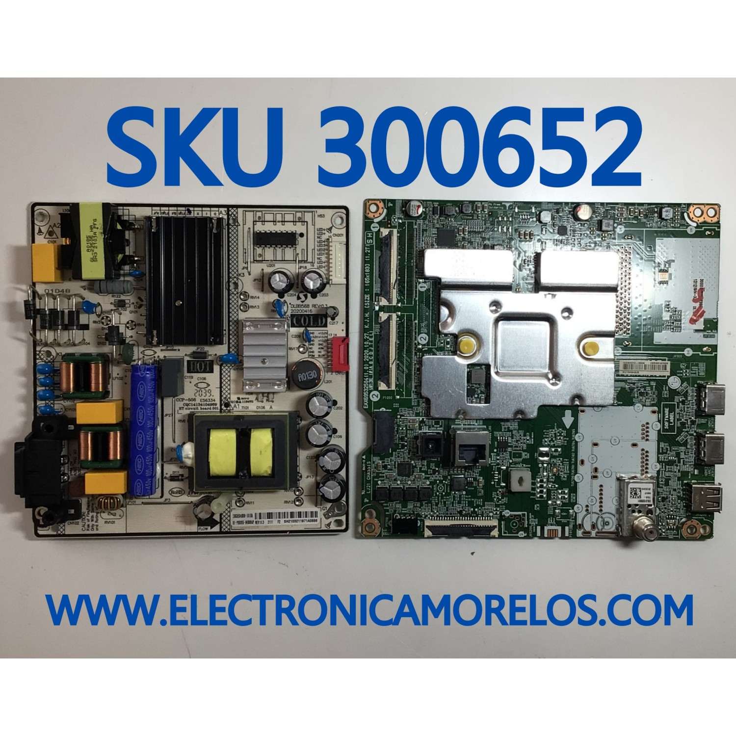 KIT DE TARJETAS PARA TV LG / NUMERO DE PARTE MAIN EBR33187002 / EAX69532504 / EAX69532504(1.0) / NUMERO DE PARTE FUENTE 81-PBE055-H4B08AP / DLBB568 / SHG6504B08-101HA / PANEL LVU550LGDX DISPLAY LC550EQC (SP)(A1) / MODELO 55UP7000PUA / 55UP7000PUA.CUSYLH
